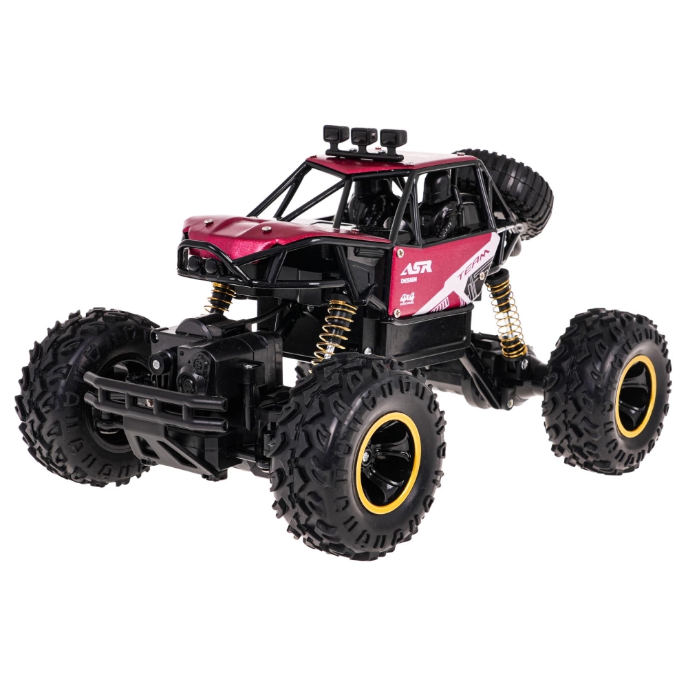 Nuotoliniu būdu valdomas MONSTER ROCK R/C vikšrinis automobilis 1:16, raudonas