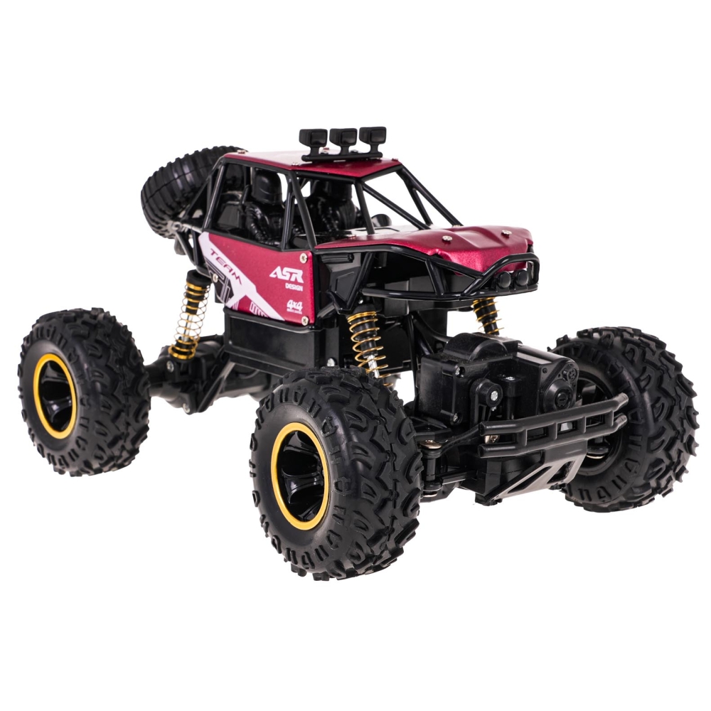 Nuotoliniu būdu valdomas MONSTER ROCK R/C vikšrinis automobilis 1:16, raudonas