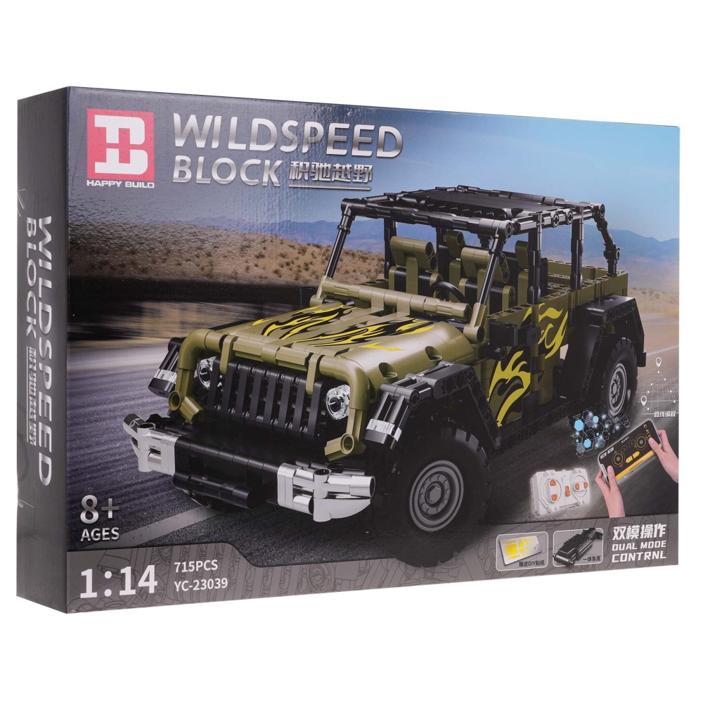 Konstruktorius WILDSPEED žalias visureigis, 715 el.
