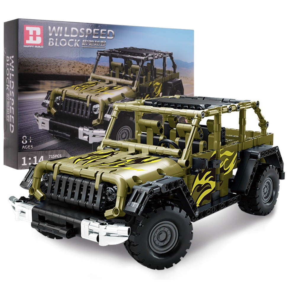 Konstruktorius WILDSPEED žalias visureigis, 715 el.