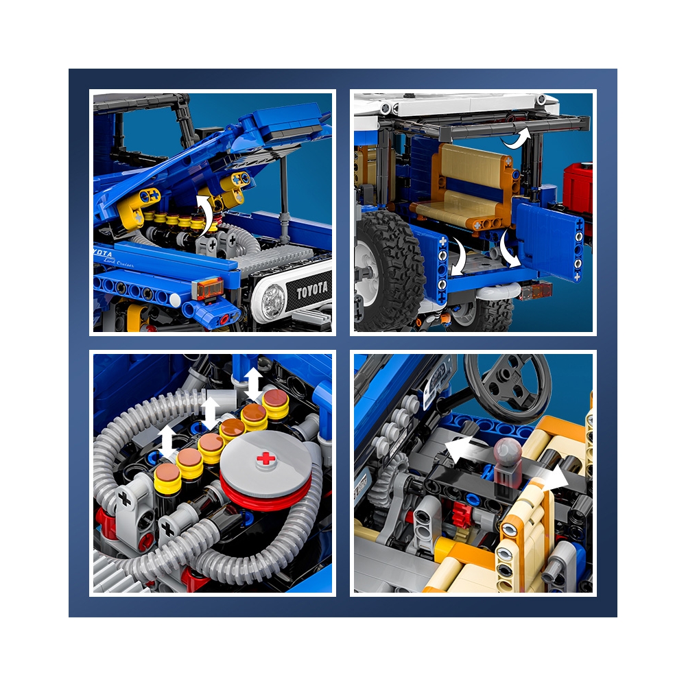 Konstruktorius Terrain Vehicle 2087el. Mėlynas-Žaislai, Konstruktoriai, Lego, statybiniai blokai-e-vaikas
