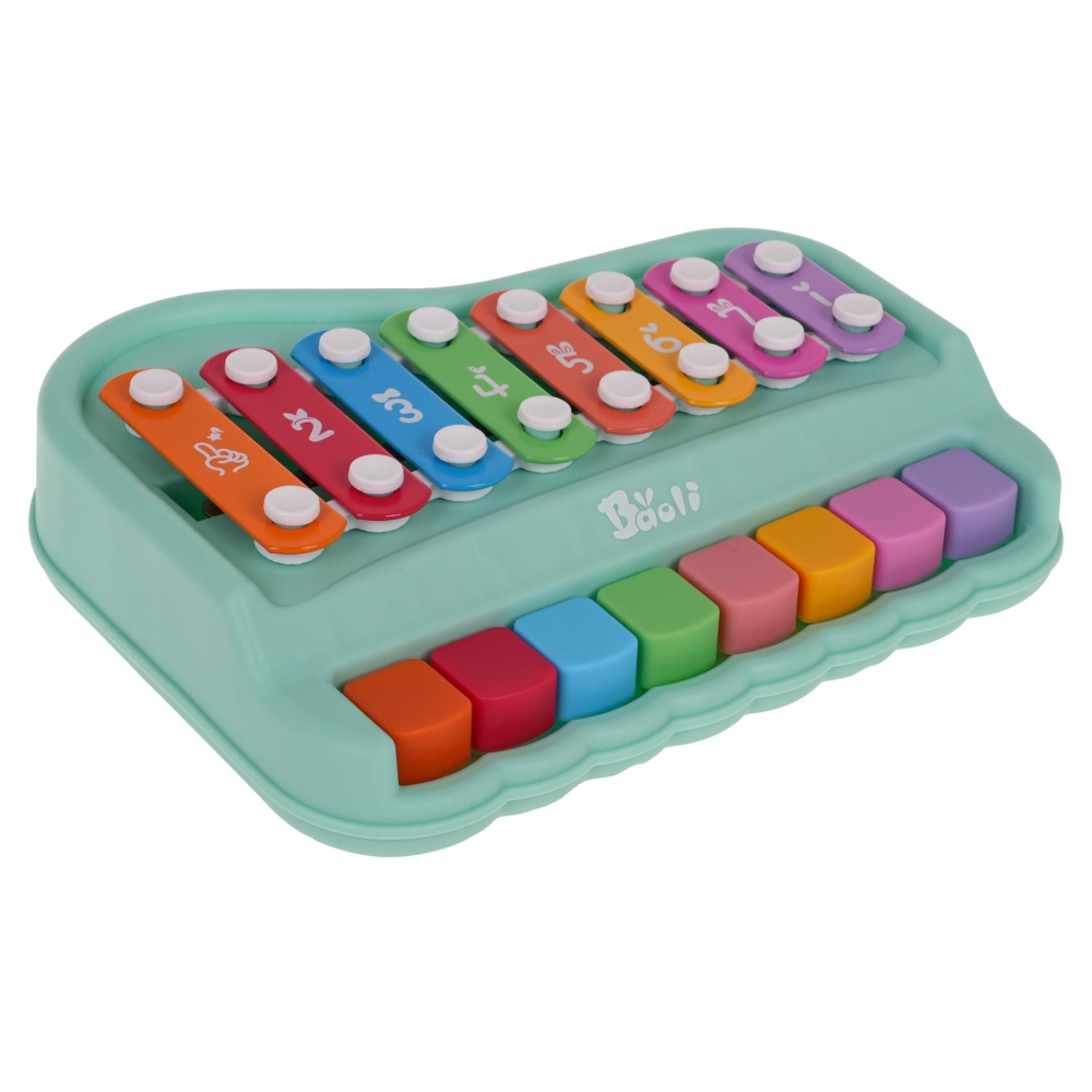 Pianino ir cimbolų rinkinys 2 in 1, žalias