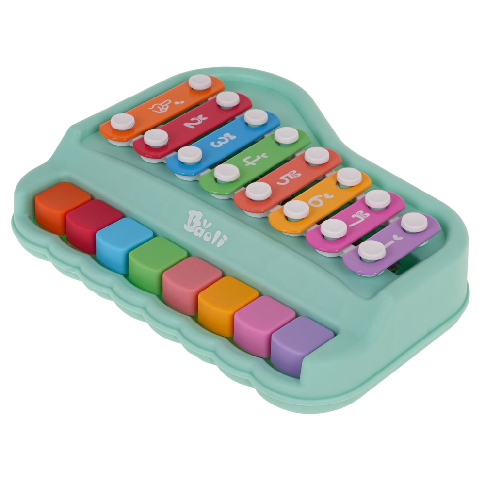 Pianino ir cimbolų rinkinys 2 in 1, žalias