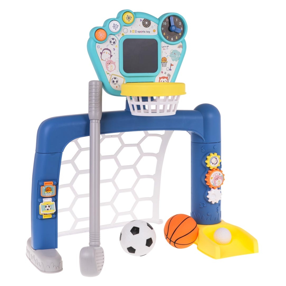 Vartai mažiausiems 3-in-1 sporto rinkinys-Žaislai, Kūdikiams, Žaislai mažyliams (iki 4 m.