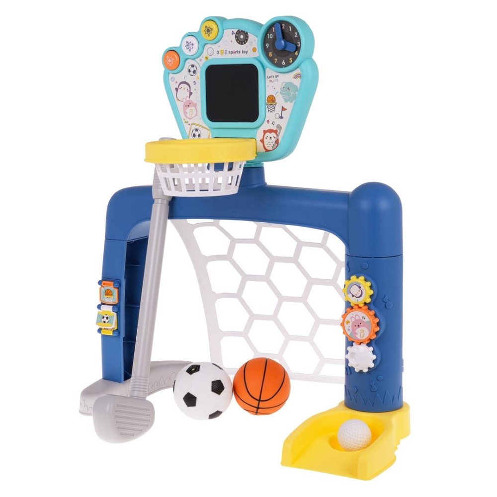 Vartai mažiausiems 3-in-1 sporto rinkinys-Žaislai, Kūdikiams, Žaislai mažyliams (iki 4 m.