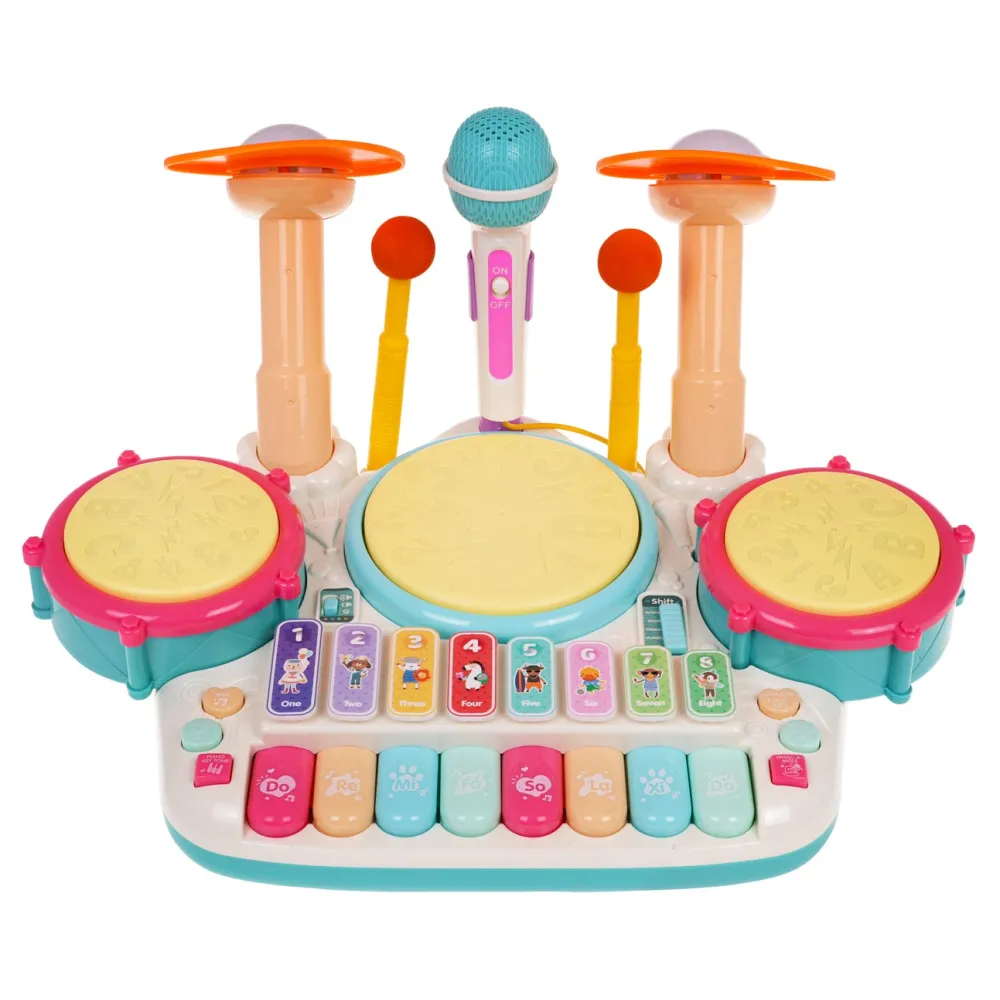 Muzikinis rinkinys: būgnai + pianinas-Žaislai, Kūdikiams, Žaislai mažyliams (iki 4 m.