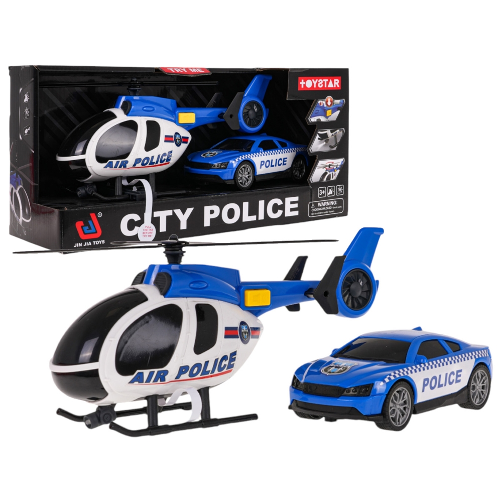 Sraigtasparnis + policijos automobilio rinkinys