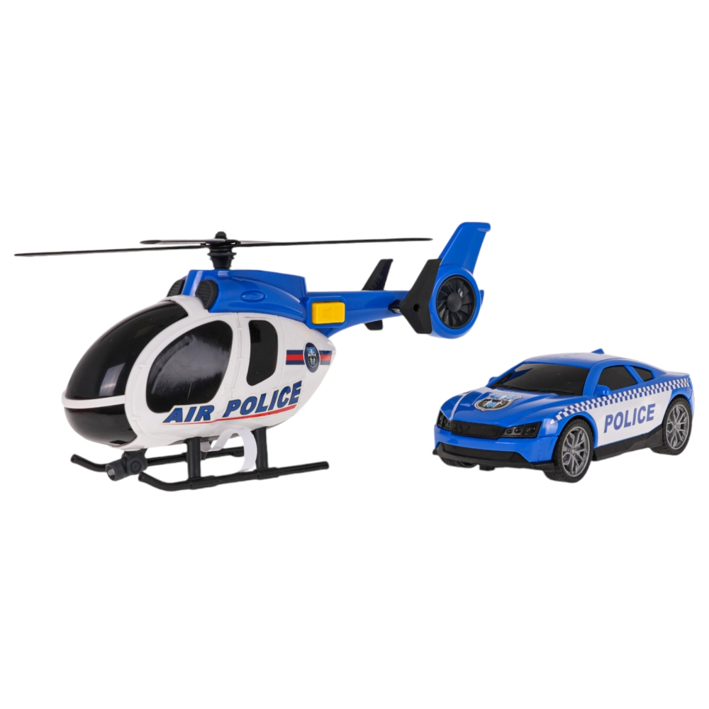Sraigtasparnis + policijos automobilio rinkinys