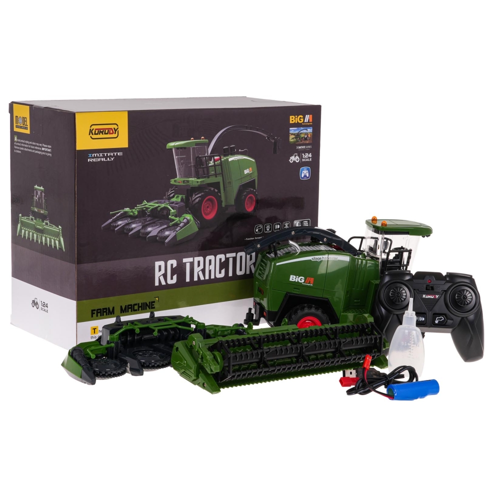 Grūdų ir kukurūzų kombainas 2in1 R/C-Žaislai, Auto ir transporto žaislai, Traktoriai-e-vaikas