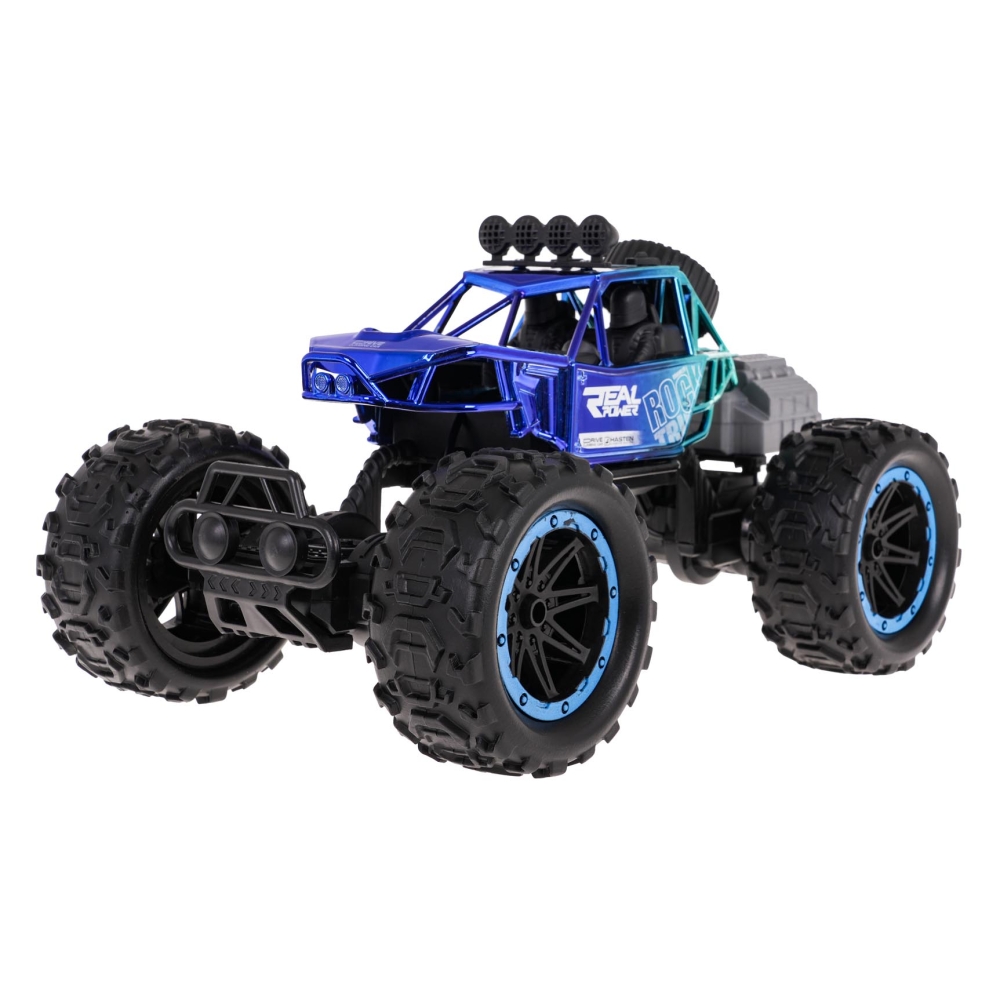 REAL ROCK vikšrinis automobilis su dūmų funkcija R/C mėlynas-Žaislai, Auto ir transporto žaislai, Valdomos radijo bangomis-e-vai