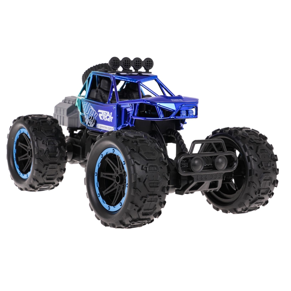 REAL ROCK vikšrinis automobilis su dūmų funkcija R/C mėlynas-Žaislai, Auto ir transporto žaislai, Valdomos radijo bangomis-e-vai