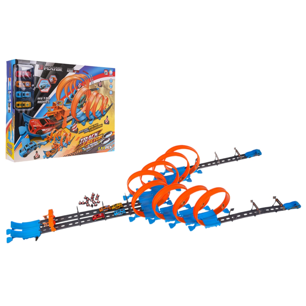Ekstremalių lenktynių trasa su šviesų ir garso funkcija 111el.