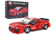 Zestaw Klocków Auto Sportowe Czerwone 413el.