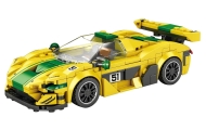 Zestaw Klocków Technicznych auto sportowe Żółte 368el.
