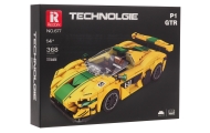 Zestaw Klocków Technicznych auto sportowe Żółte 368el.