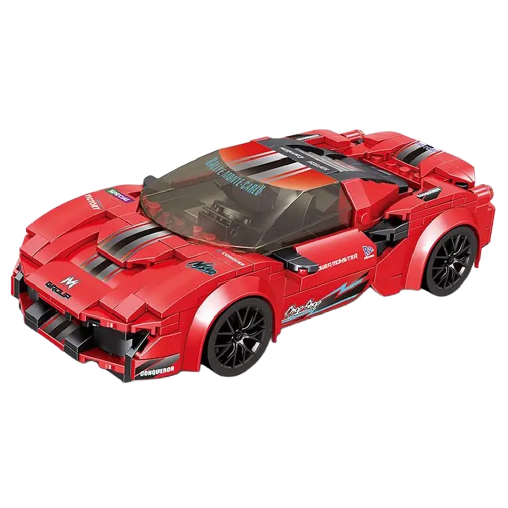 Konstruktorius Sportinis automobilis R/C Raudonas-Žaislai, Konstruktoriai, Lego, statybiniai blokai-e-vaikas