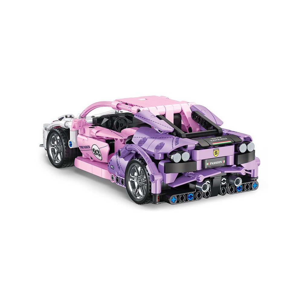Konstruktorius - Rožinis sportinis automobilis, 652 el.