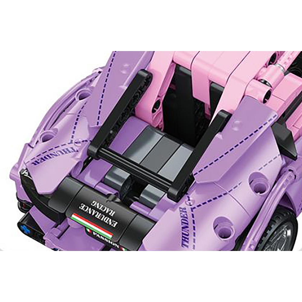 Konstruktorius - Rožinis sportinis automobilis, 652 el.