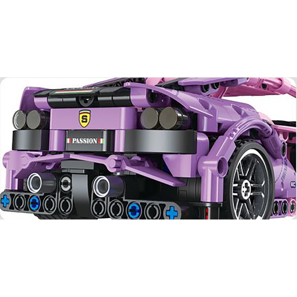 Konstruktorius - Rožinis sportinis automobilis, 652 el.