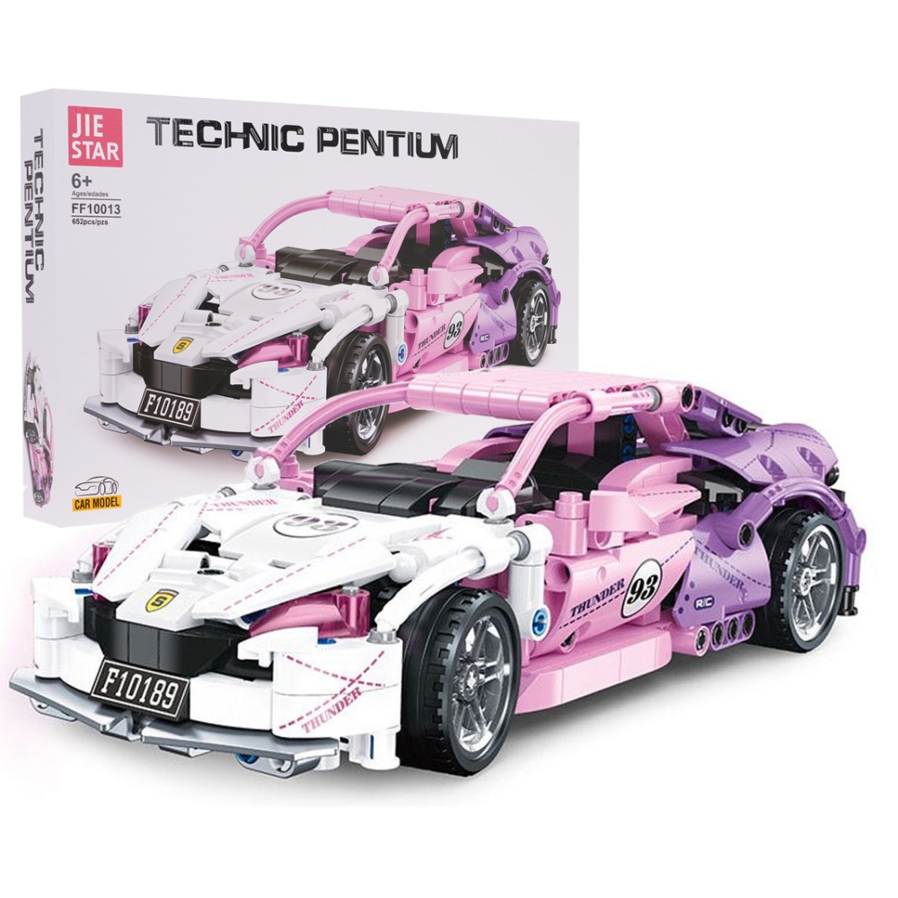 Konstruktorius - Rožinis sportinis automobilis, 652 el.