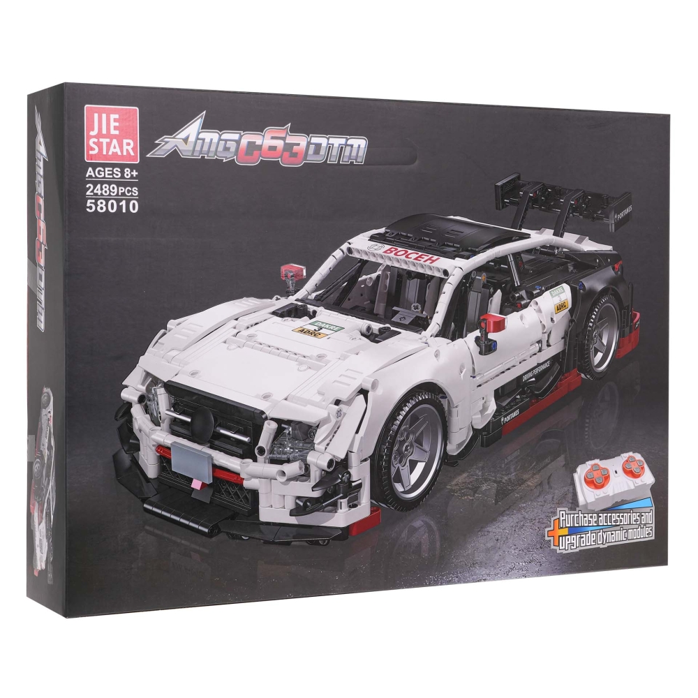 Konstruktorius Sportinis automobilis baltas 2489 el.-Žaislai, Konstruktoriai, Lego, statybiniai blokai-e-vaikas