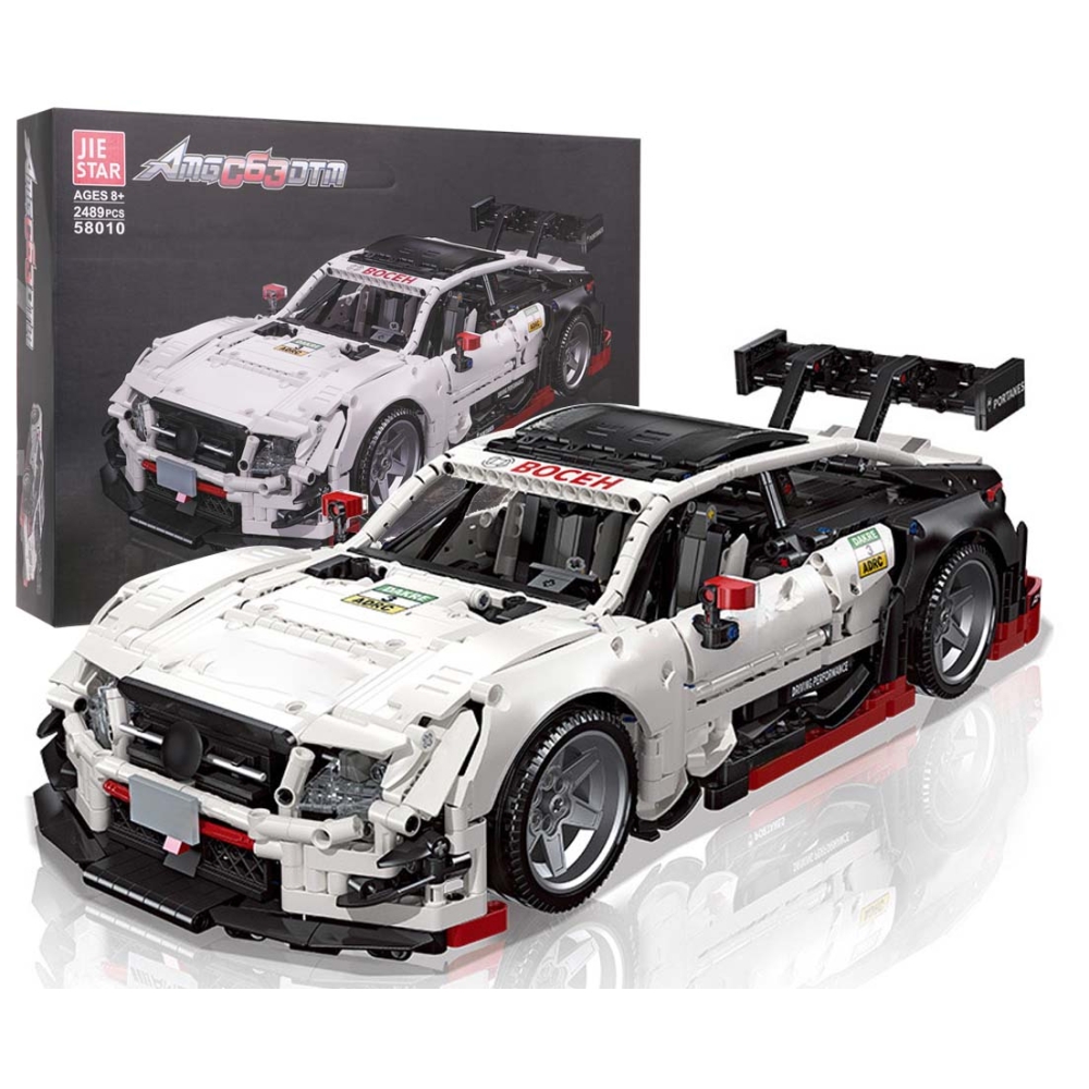 Konstruktorius Sportinis automobilis baltas 2489 el.-Žaislai, Konstruktoriai, Lego, statybiniai blokai-e-vaikas