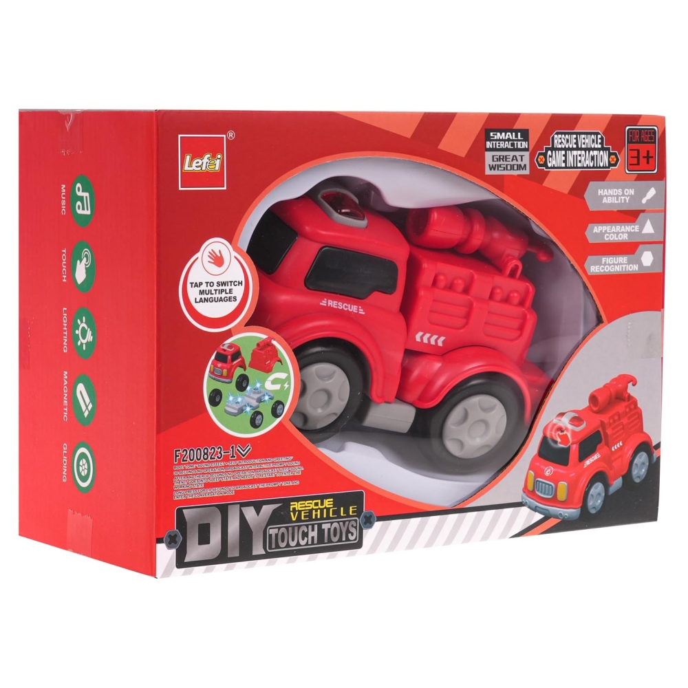 Interaktyvus ugniagesių automobilis su magnetukais-Žaislai, Kūdikiams, Žaislai mažyliams (iki 4 m.