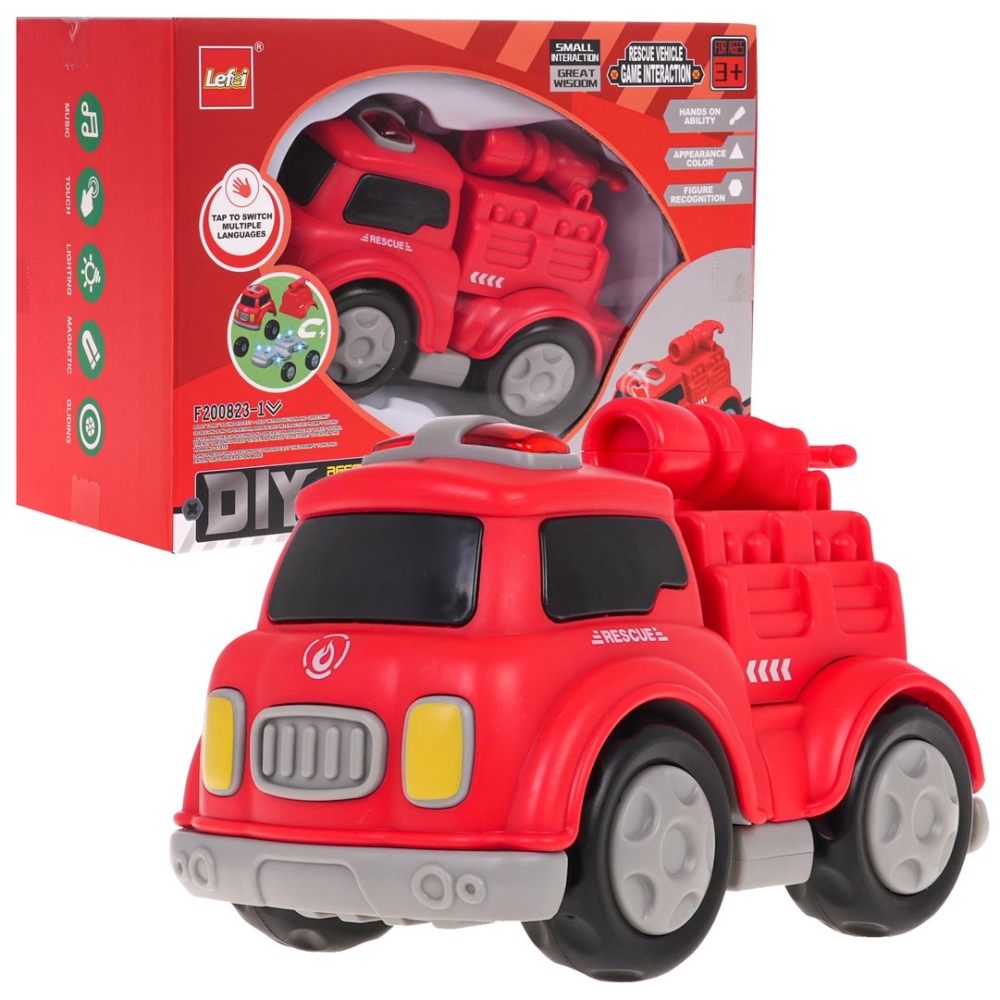 Interaktyvus ugniagesių automobilis su magnetukais-Žaislai, Kūdikiams, Žaislai mažyliams (iki 4 m.