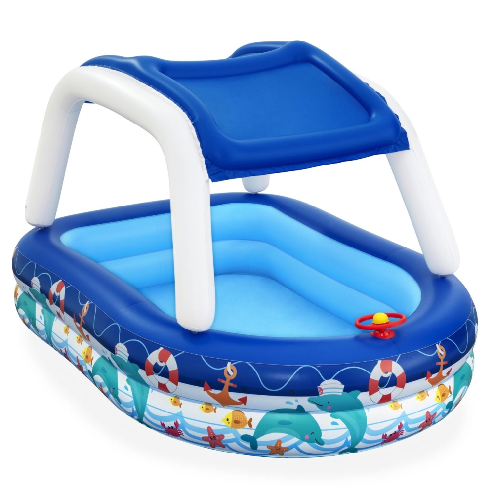 Pripučiamas baseinas su stogeliu 213 x 155 x 132 cm Bestway 54370-Žaislai, Lauko žaislai, Baseinai, Pripučiami baseinai-e-vaikas