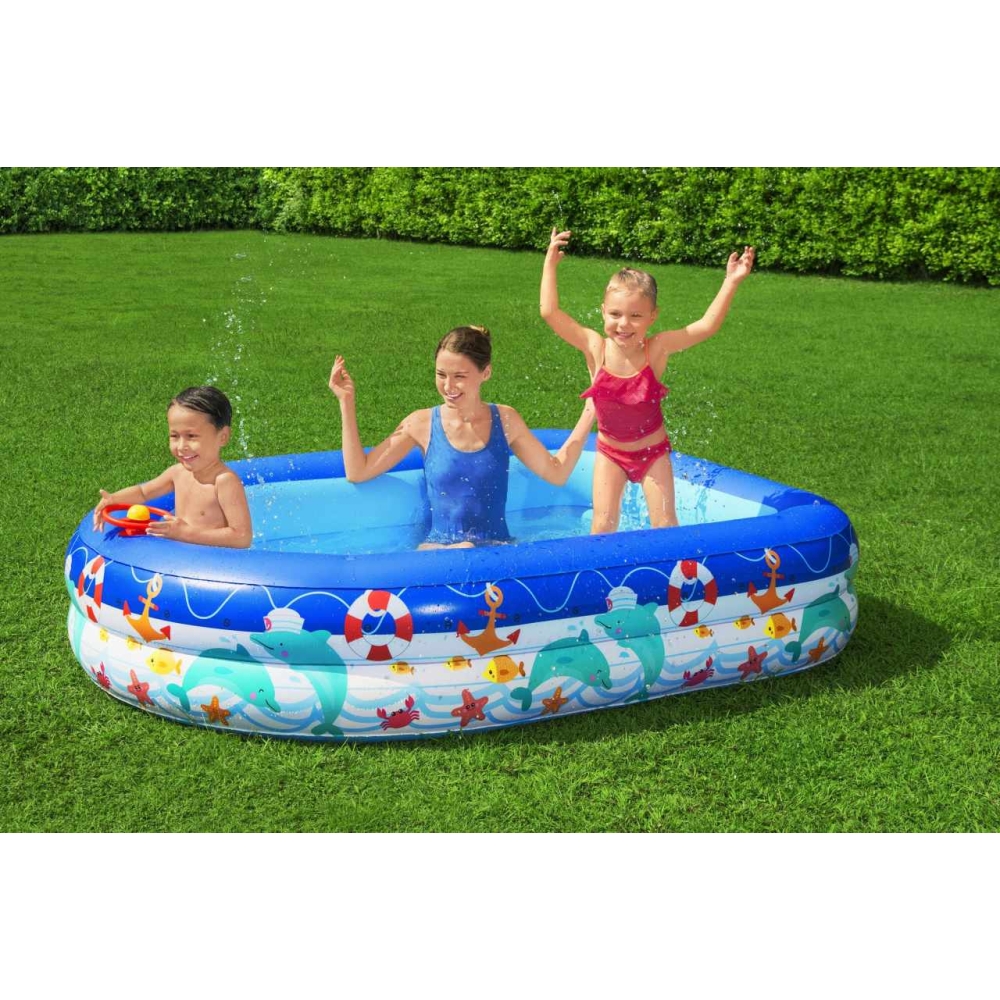 Pripučiamas baseinas su stogeliu 213 x 155 x 132 cm Bestway 54370-Žaislai, Lauko žaislai, Baseinai, Pripučiami baseinai-e-vaikas