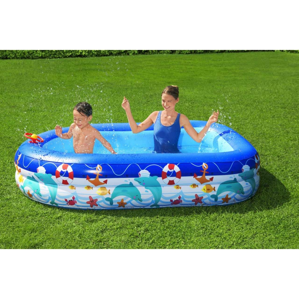 Pripučiamas baseinas su stogeliu 213 x 155 x 132 cm Bestway 54370-Žaislai, Lauko žaislai, Baseinai, Pripučiami baseinai-e-vaikas