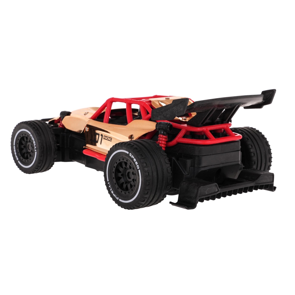 Nuotoliniu būdu valdomas RACING 01 R/C metalinis automobilis, aukso sp.