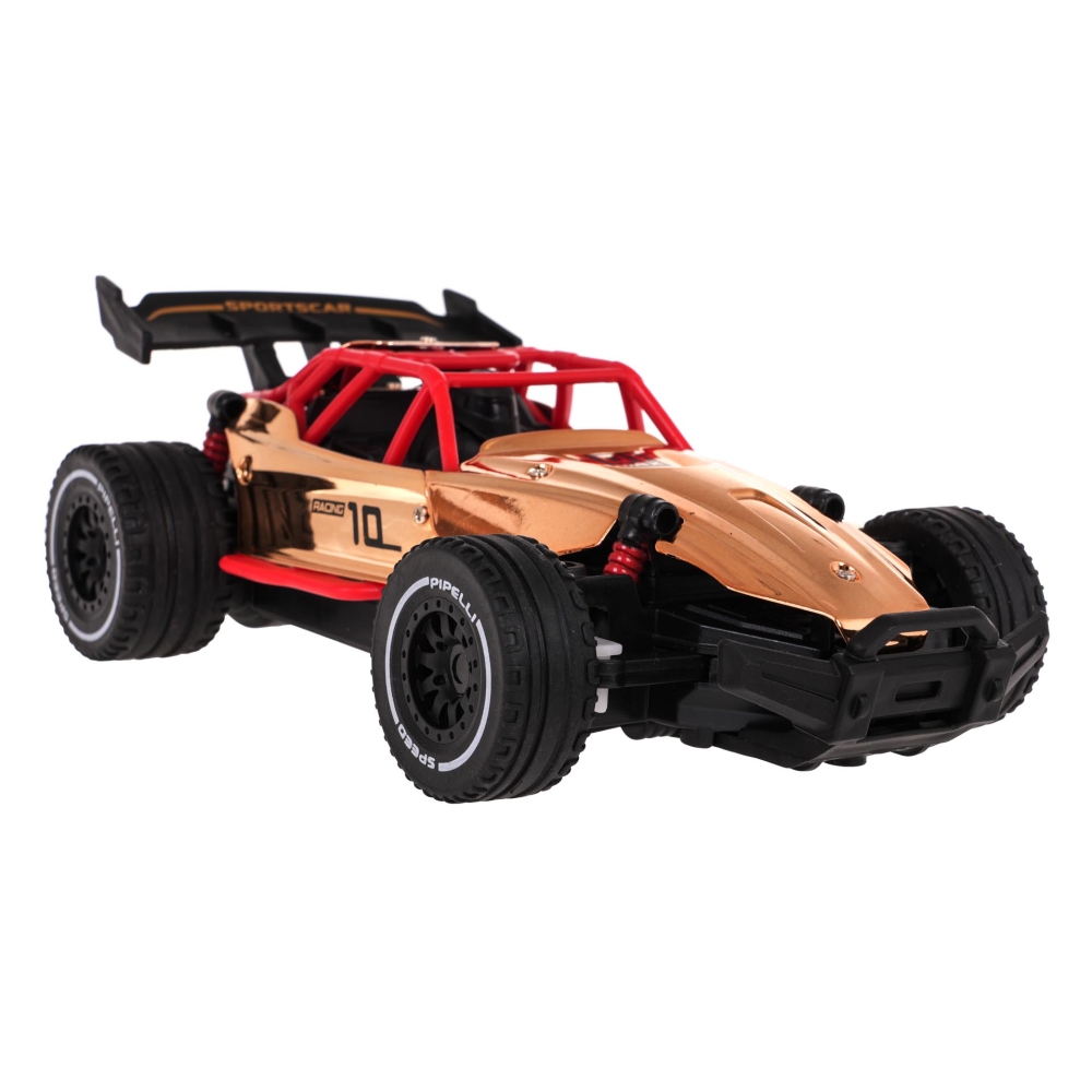 Nuotoliniu būdu valdomas RACING 01 R/C metalinis automobilis, aukso sp.