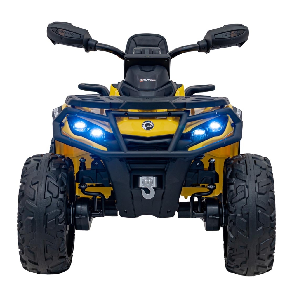 Elektrinis keturratis Can Am Outlander ATV, Yellow-Elektromobiliai vaikams, Keturračiai ir bagiai-e-vaikas