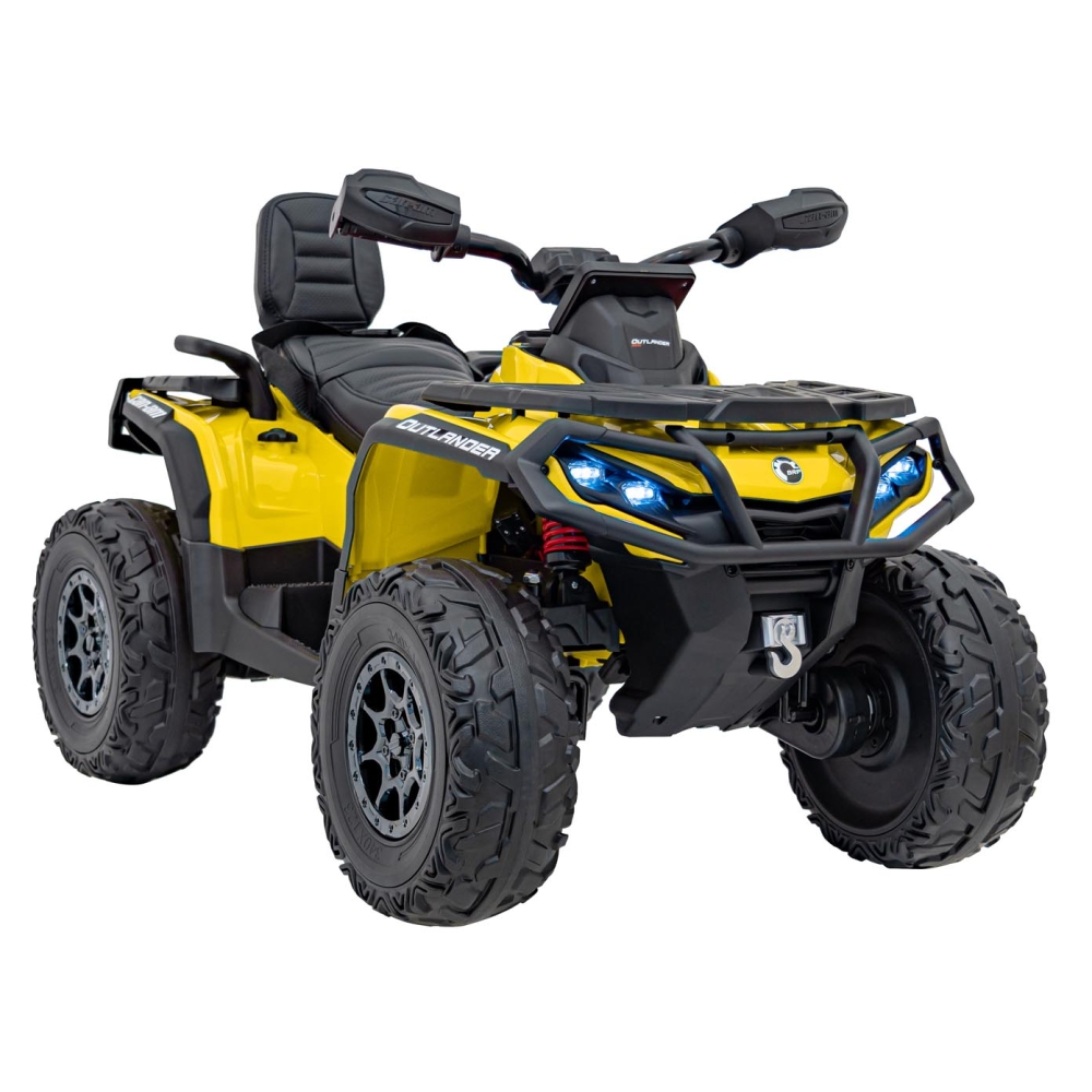 Elektrinis keturratis Can Am Outlander ATV, Yellow-Elektromobiliai vaikams, Keturračiai ir bagiai-e-vaikas