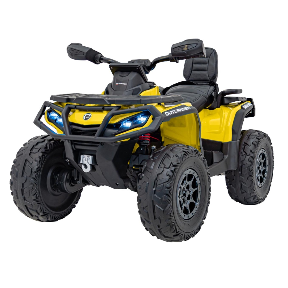 Elektrinis keturratis Can Am Outlander ATV, Yellow-Elektromobiliai vaikams, Keturračiai ir bagiai-e-vaikas