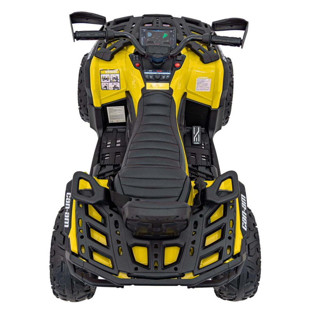 Elektrinis keturratis Can Am Outlander ATV, Yellow-Elektromobiliai vaikams, Keturračiai ir bagiai-e-vaikas