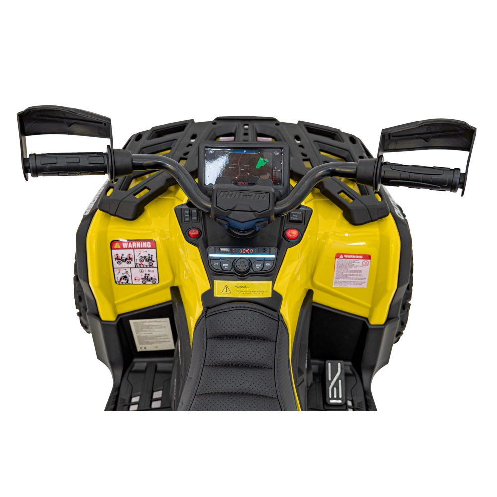 Elektrinis keturratis Can Am Outlander ATV, Yellow-Elektromobiliai vaikams, Keturračiai ir bagiai-e-vaikas