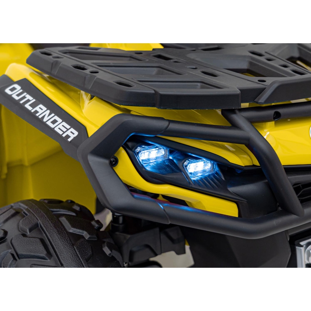 Elektrinis keturratis Can Am Outlander ATV, Yellow-Elektromobiliai vaikams, Keturračiai ir bagiai-e-vaikas