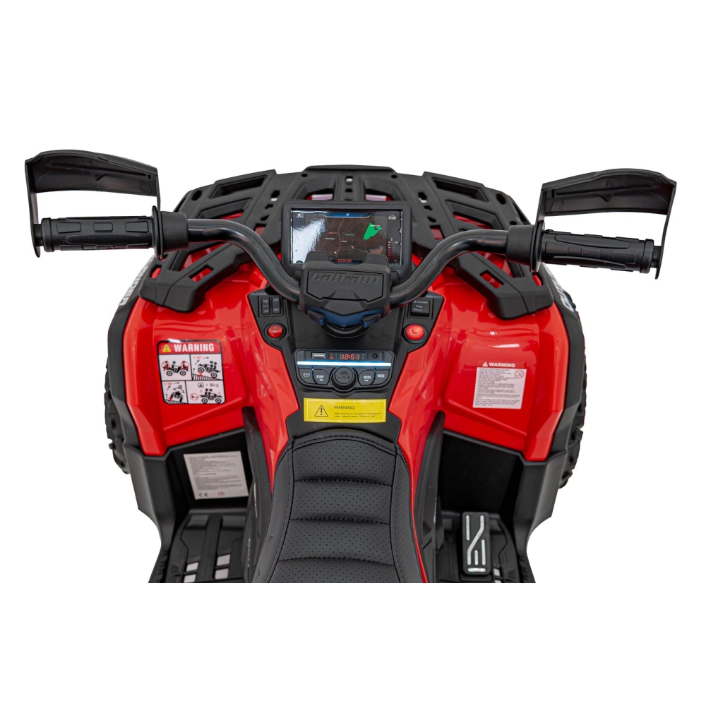 Elektrinis keturratis Can Am Outlander ATV, Red-Elektromobiliai vaikams, Keturračiai ir bagiai-e-vaikas