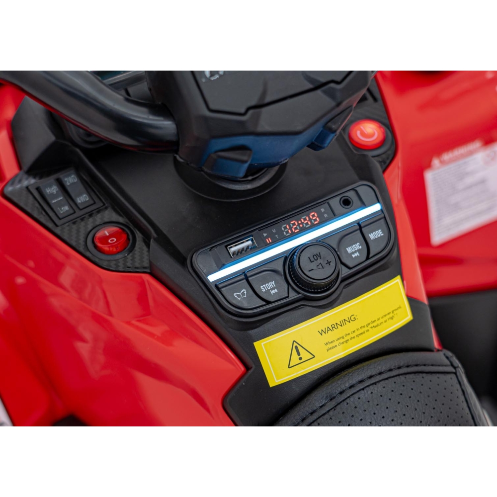 Elektrinis keturratis Can Am Outlander ATV, Red-Elektromobiliai vaikams, Keturračiai ir bagiai-e-vaikas