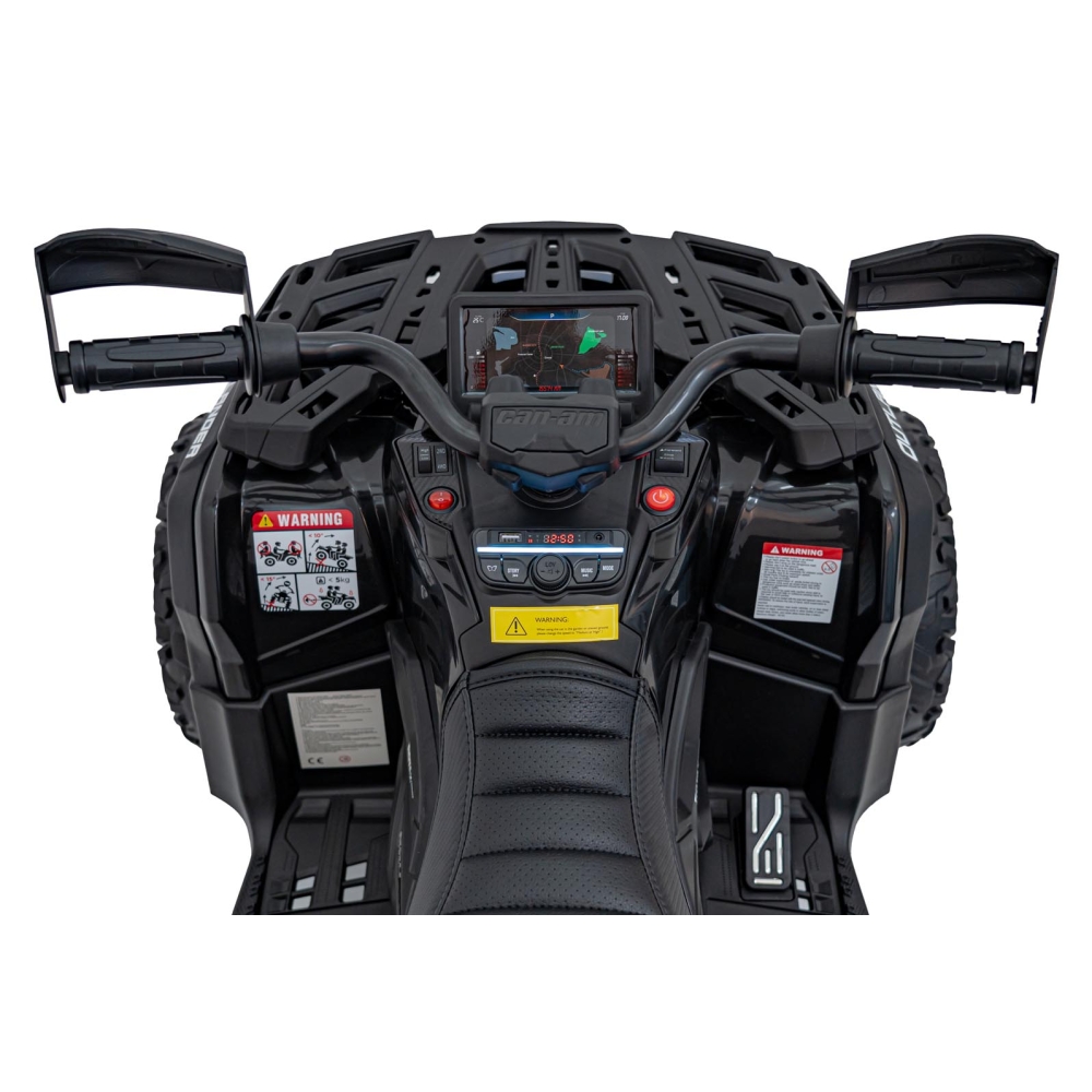 Elektrinis keturratis Can Am Outlander ATV nuotol., Black-Elektromobiliai vaikams, Keturračiai ir bagiai-e-vaikas