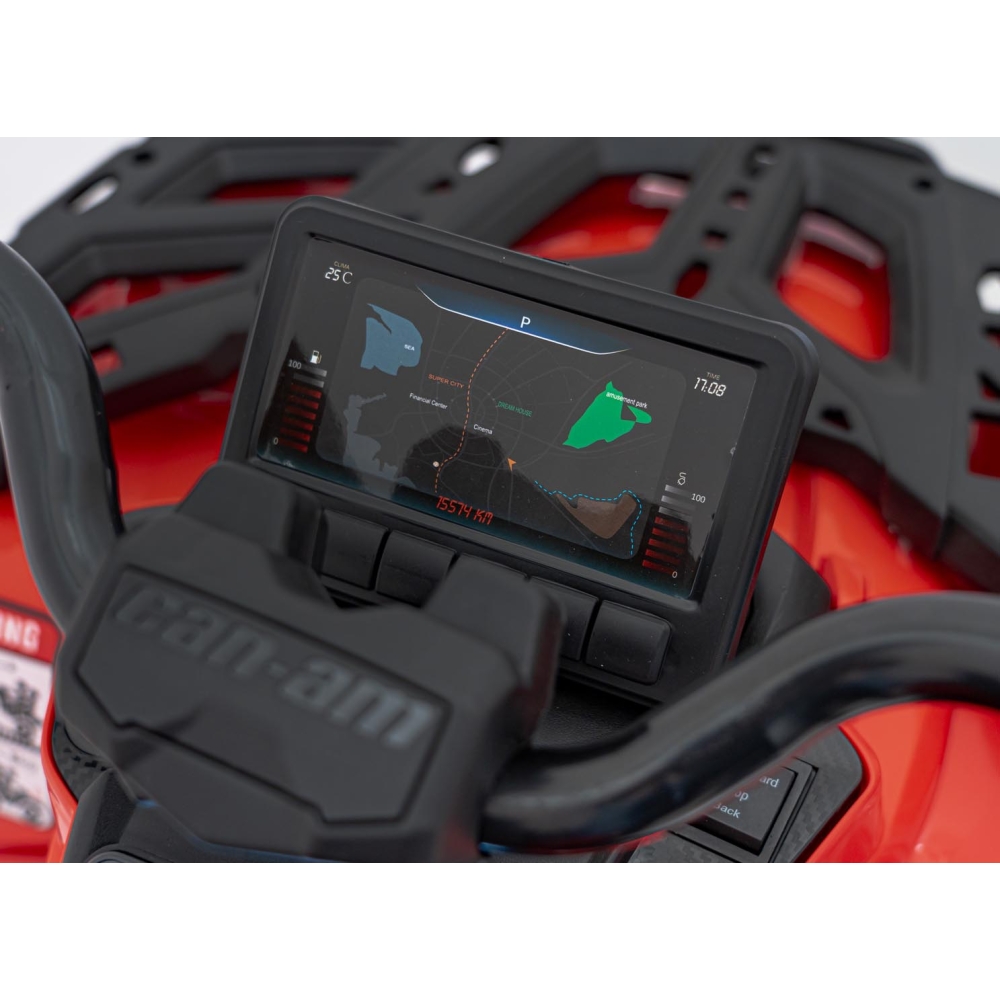 Quad Can Am Outlander ATV z Pilotem Czerwony