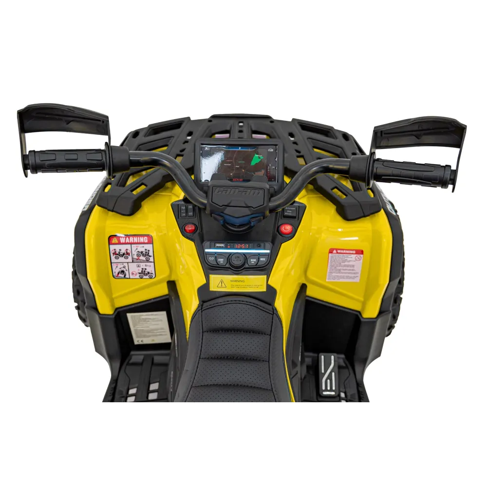 Elektrinis keturratis Can Am Outlander ATV nuotol., Yellow-Elektromobiliai vaikams, Keturračiai ir bagiai-e-vaikas