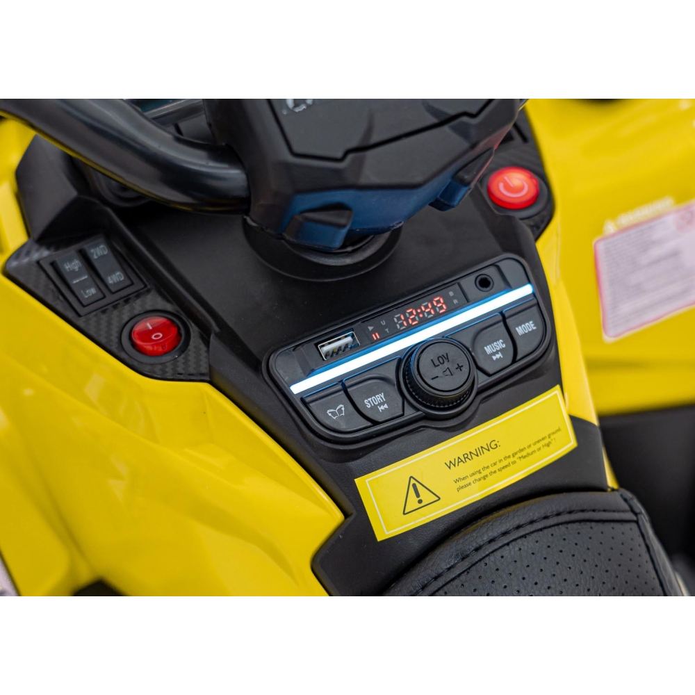 Quad Can Am Outlander ATV z Pilotem Żółty