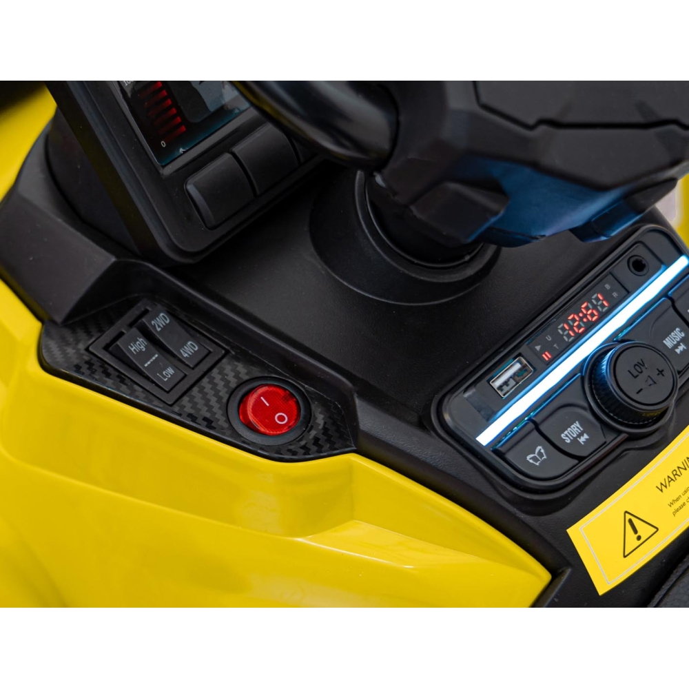 Elektrinis keturratis Can Am Outlander ATV nuotol., Yellow-Elektromobiliai vaikams, Keturračiai ir bagiai-e-vaikas