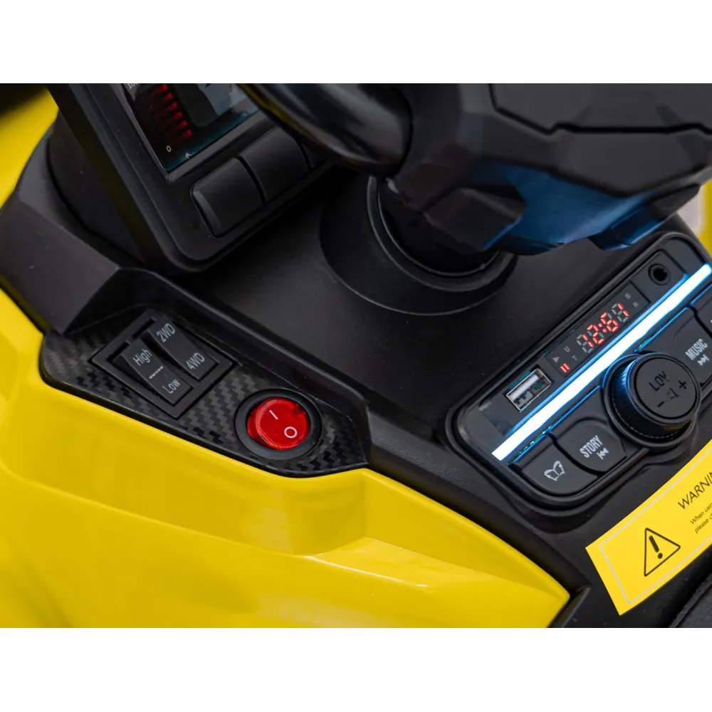 Elektrinis keturratis Can Am Outlander ATV nuotol., Yellow-Elektromobiliai vaikams, Keturračiai ir bagiai-e-vaikas