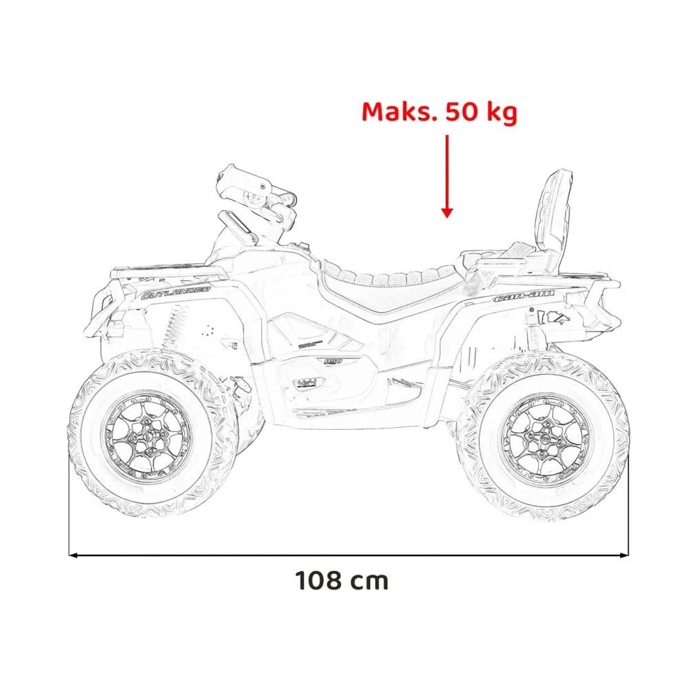 Elektrinis keturratis Can Am Outlander ATV nuotol., Yellow-Elektromobiliai vaikams, Keturračiai ir bagiai-e-vaikas