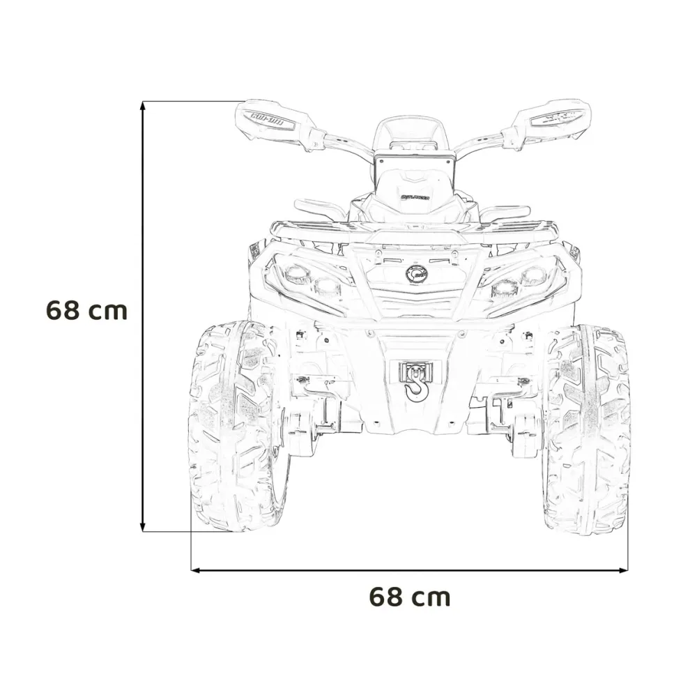 Elektrinis keturratis Can Am Outlander ATV nuotol., Yellow-Elektromobiliai vaikams, Keturračiai ir bagiai-e-vaikas