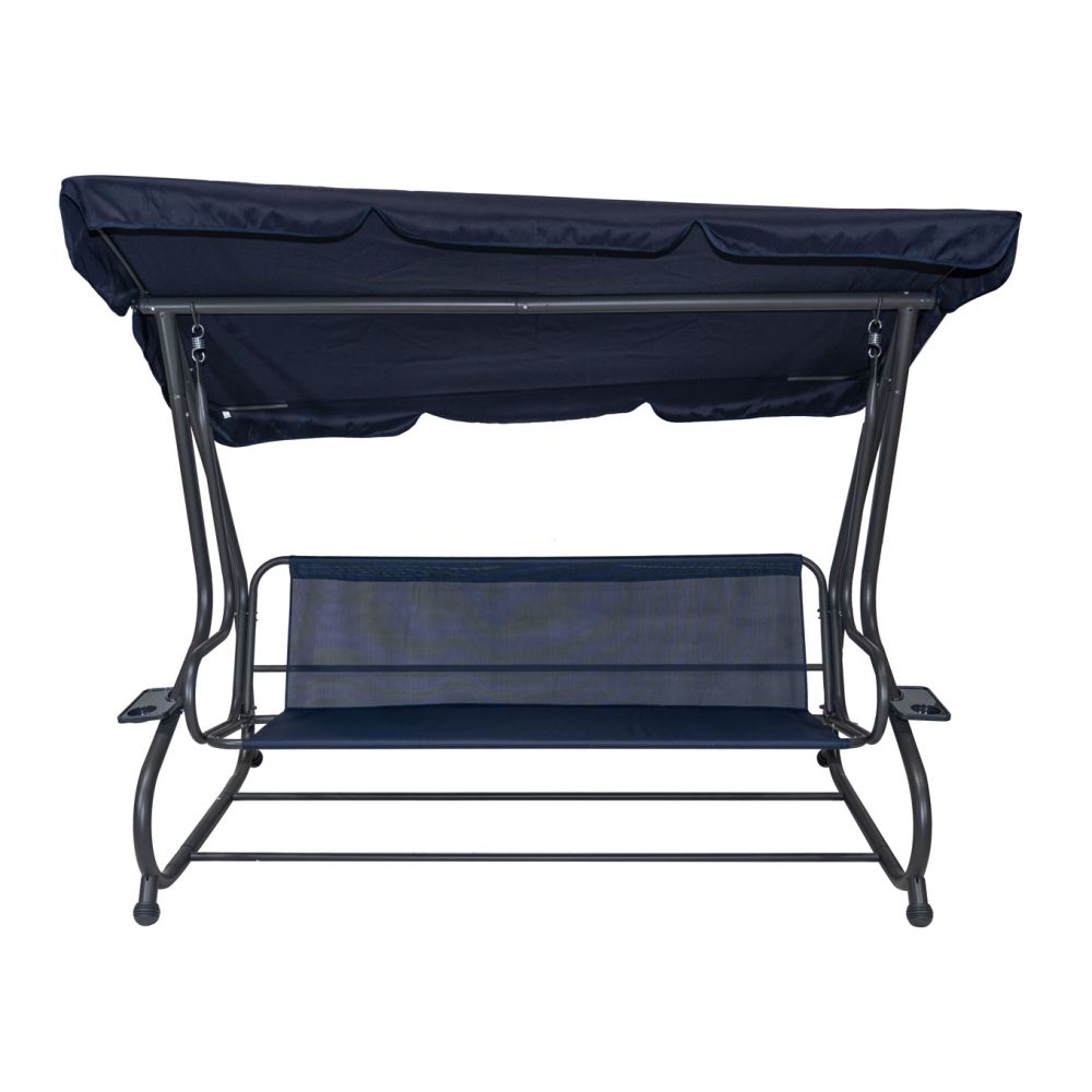 Sodo sūpynės "Textyline" 2x1 Navy Blue-Namai, laisvalaikis, turizmas, Sodo sūpynės-e-vaikas